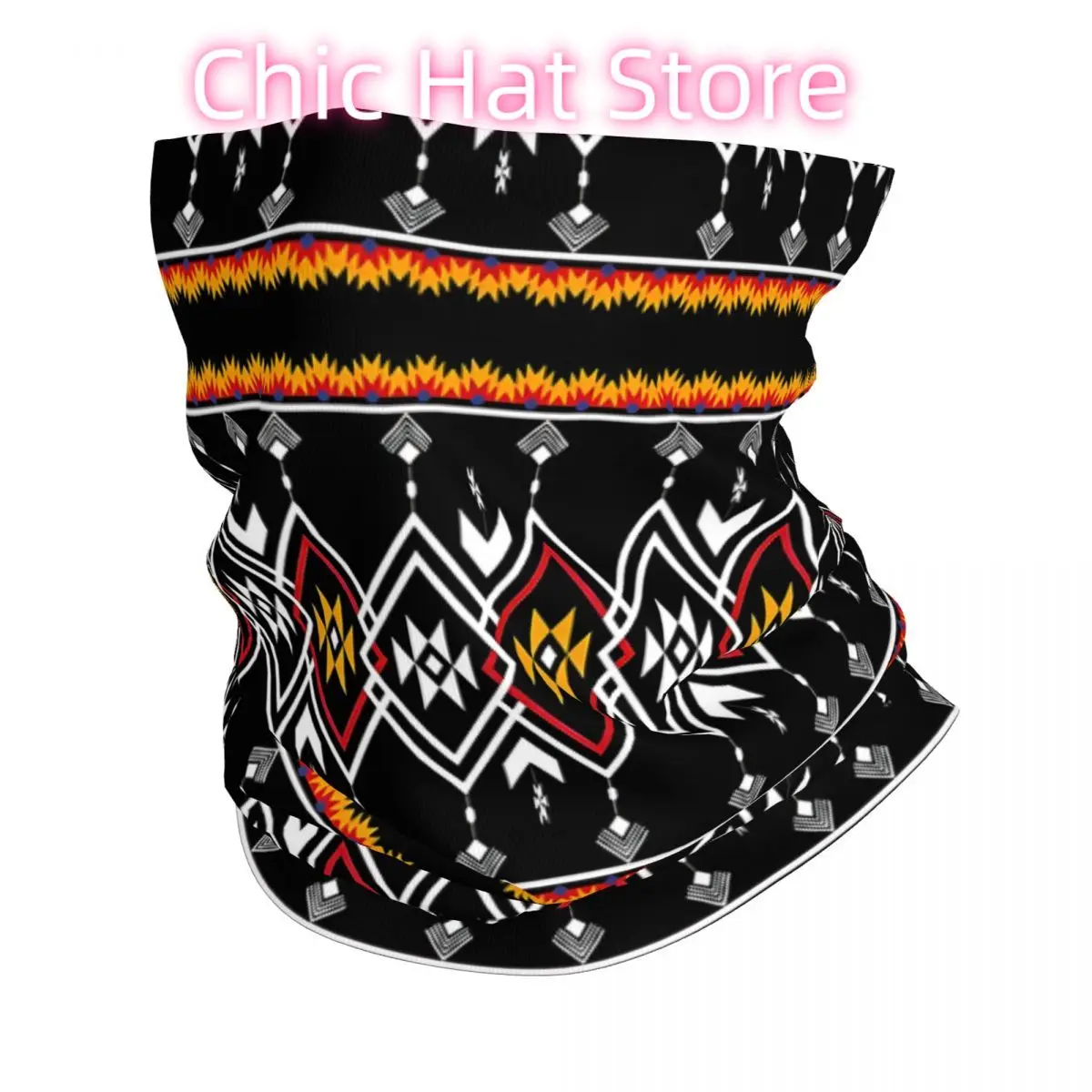 

Ethnic Navajo Classic Pattern Bandana Neck White Scarf Multi-use Headwear Fishing Unisex Adult Winter