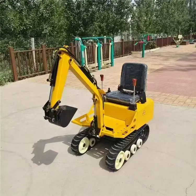 Amusement Park Customized Movable Electric Fiberglass Kids Ride on Excavator/Digger 360 Spin with RC Remote Funfair Rides