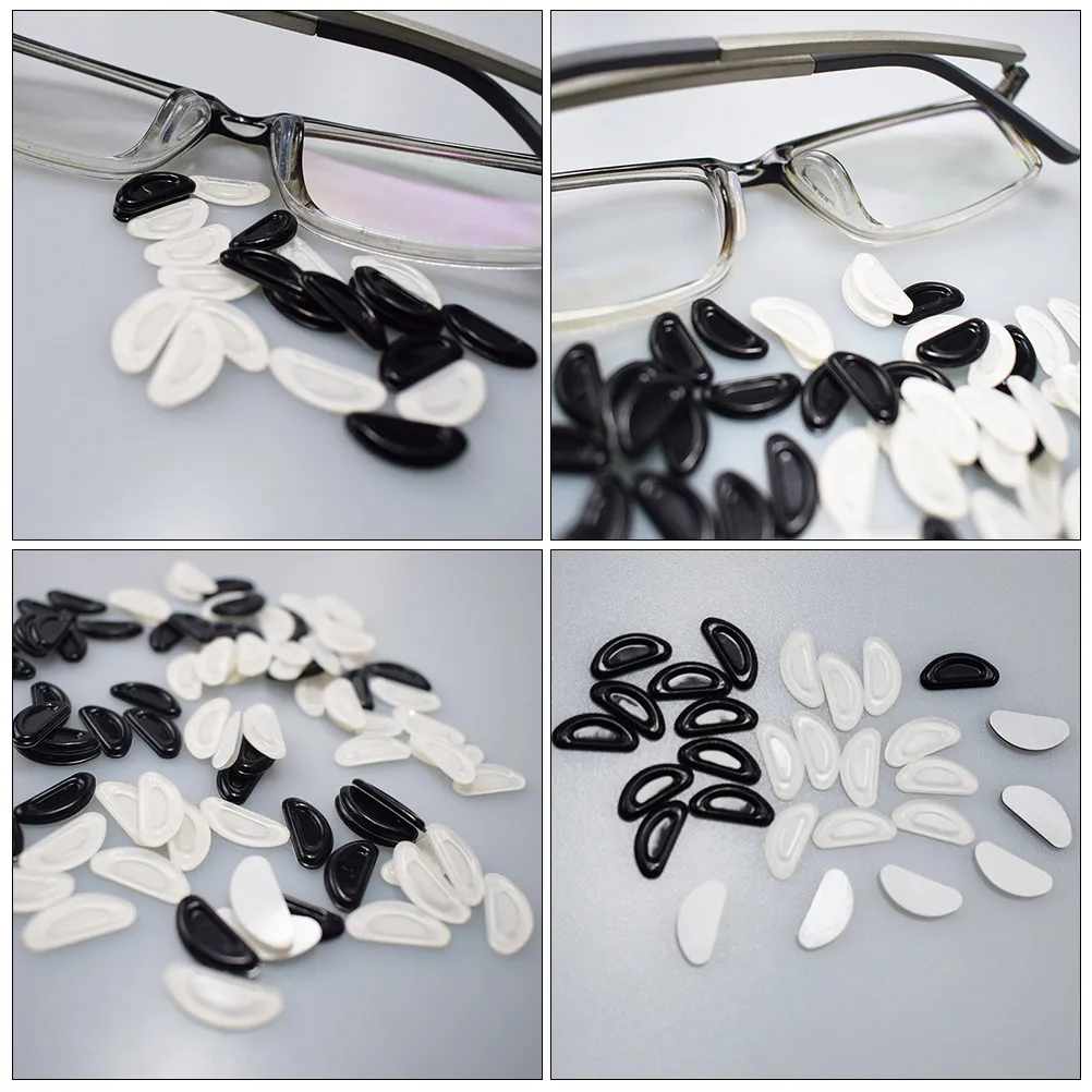 20Pairs Nose Pads Glasses Silicone Cushions Anti-Slip Comfortable Replacement Eyeglass Nose Cushions Prevent Slipping Glass