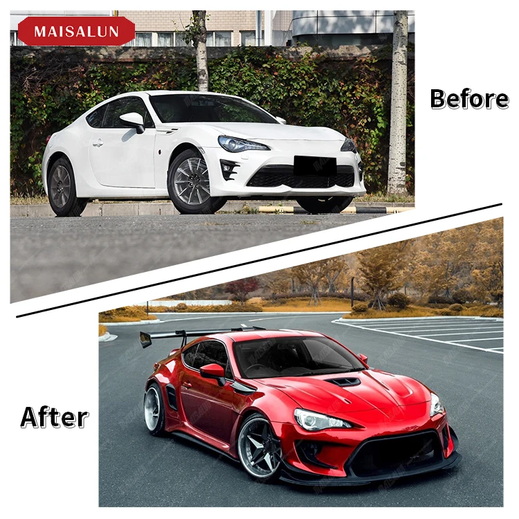 Robot‑Style FRP Body Kit Front Bumper Spoiler Hood Exterior Modification AccessoriesCar Partsold‑to‑new Upgrade