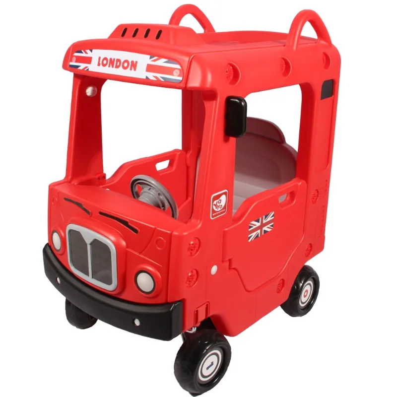 

Children's naughty castle four-wheeled small RV, push stroller, playground baby toy car can seat people