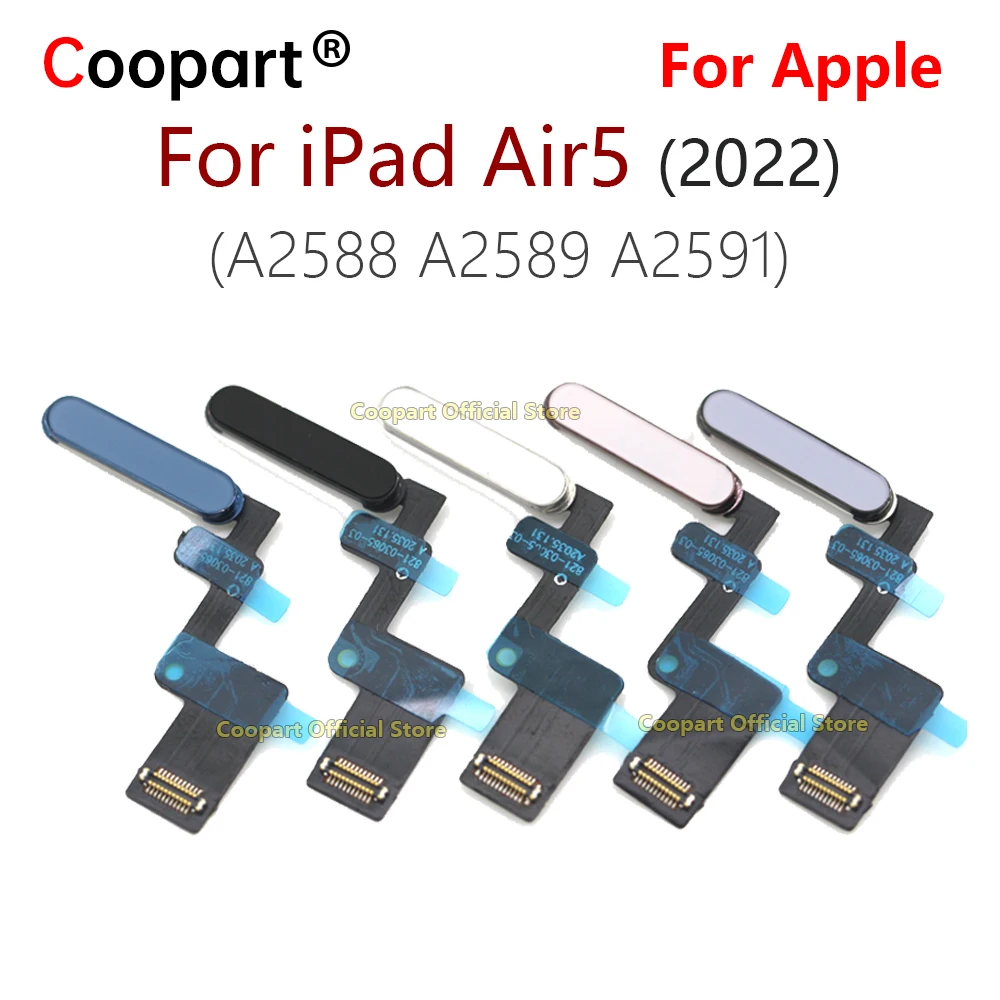 Coopart Touch ID Fingerprint Connection Sensor Scanner Flex For iPad Air5 2022 A2588 A2589 A2591 Home Return Button Key Cable