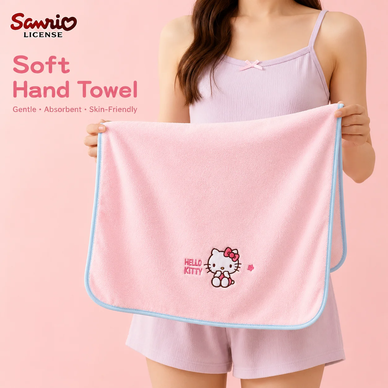 Anime Sanrio Hello Kitty Gesichtstuch Katze Erwachsene Kinder Wasserabsorbierend Schnelltrocknend Haartrockner-Mütze Haar-Badetücher Geschenk