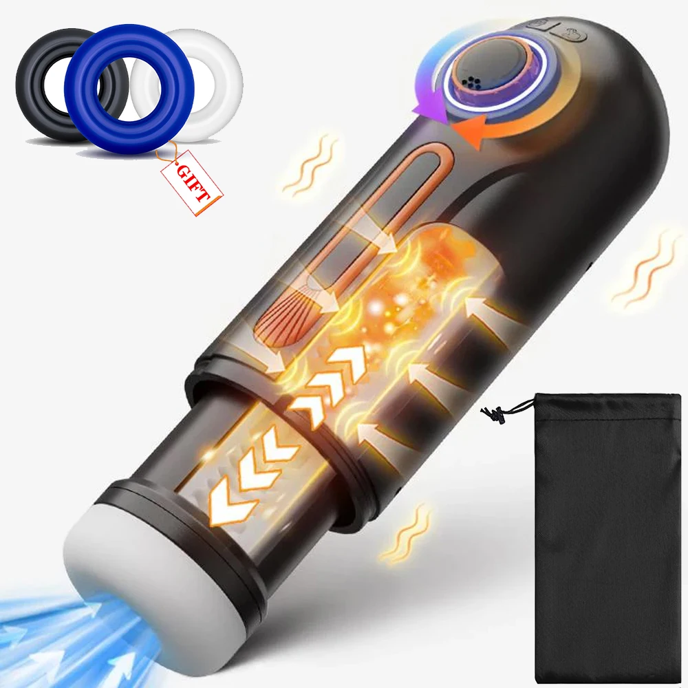 6 IN 1 Masturbation for Men Automatic Telescopic Sucking Blowjob Man Vibrator Masturbator Cup Pussy Real Vagina Sex Toys for Men