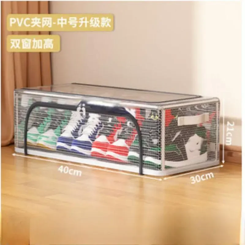 

Pvc Shoe Storage Box -Waterproof & Foldable Collapsible Waterproof Transparent Shoe Storage Box Sealed Dust-Proof Shoe Organizer