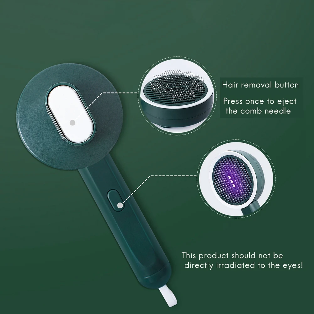 ABVC Pet Dog Brush UV Pet Hair Remover Insect Removal Cat Brush To Floating Hair Massage Grooming Brush