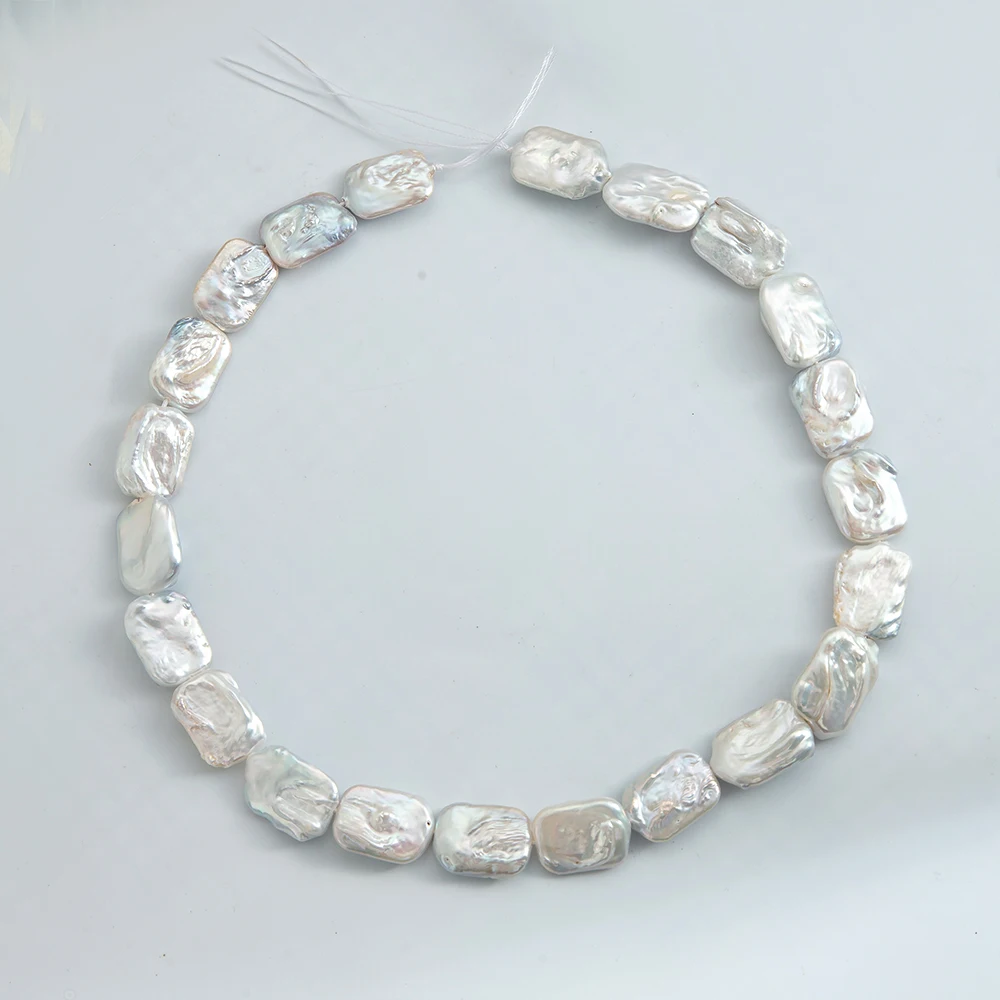 

18x13 мм светящиеся натуральные пресноводные квадратные бусины в стиле барокко с белым жемчугом, ювелирные изделия, ожерелье, браслет, аксессуары «сделай сам»