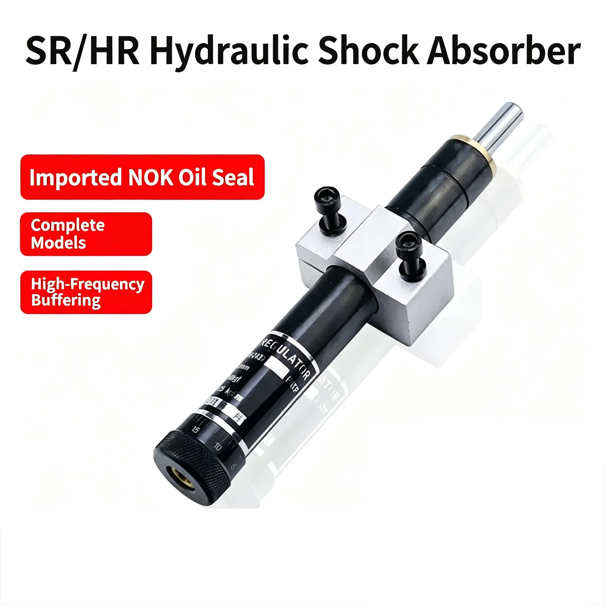 HR15/30/60/80/100 Pneumatic Hydraulic Shock Absorber Load 150/300/350KG Adjustable Hydraulic Oil Buffer Stabilizer Damper