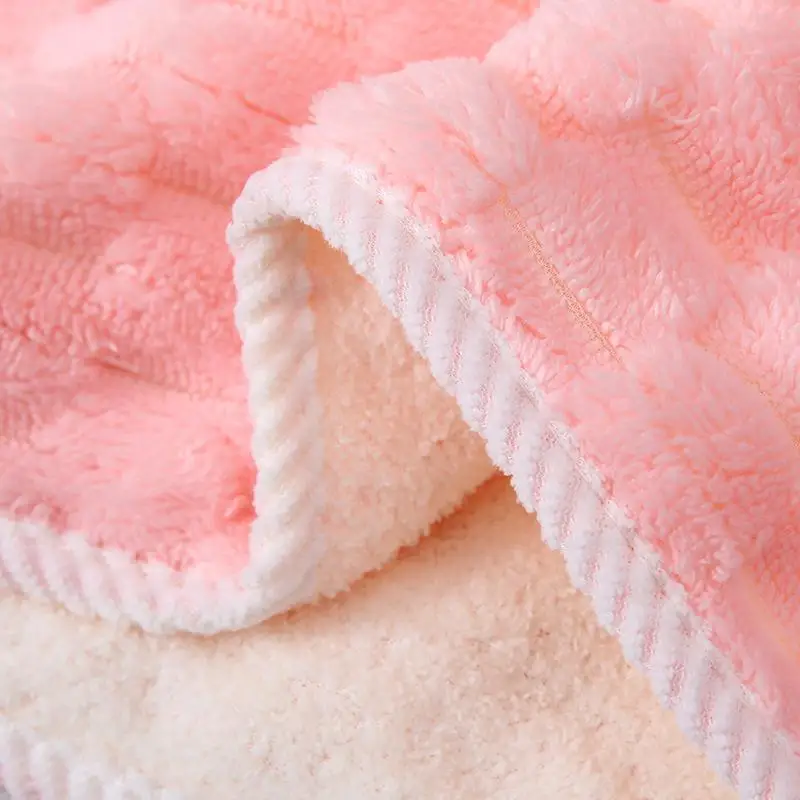Ultrafeines Fasertuch, umwickelte und verdickte Damen-Haartrockenmütze, dickes und hochabsorbierendes Kopftuch zum Haaretrocknen. – Detail 14