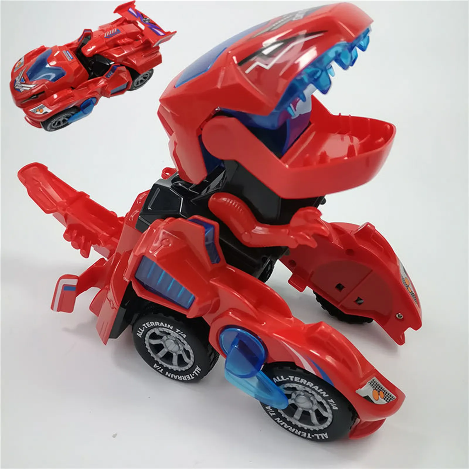 Deformed Car Dinosaur Children Toys Kids Dinosaur Deformation Toys With Led Light Flashing Music Electric Transformer Toy Car