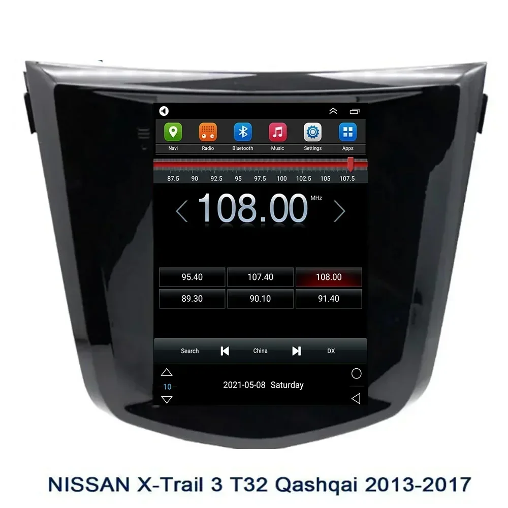 สําหรับTeslaสไตล์ 2 Din Android 13 รถวิทยุสําหรับNISSAN X-Trail 3 T32 Qashqai 2013-2017 เครื่องเล่นวิดีโอมัลติมีเดียGPSสเตอริโอCarplay