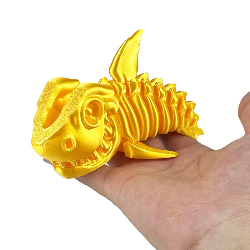 ثلاثية الأبعاد الطباعة القرش الهيكل العظمي المنقولة الإبداعية هدية نماذج للحيوانات الشكل لعبة أطفال المنزل الحرف اليدوية متعدد الألوان سيارة زخرفة #4