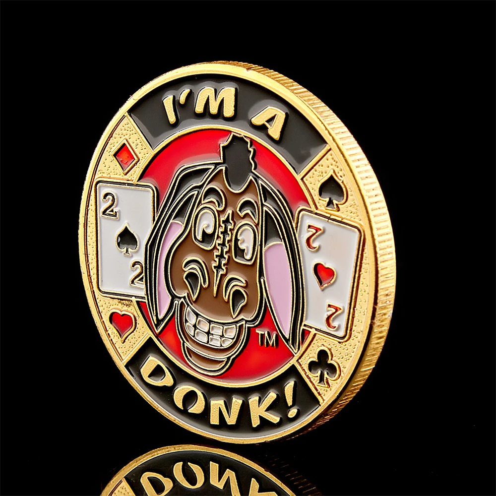 Entertaining "I'm A Donk" Poker Chip Colorful Casino Challenge Coin With Coin Capsule view 3