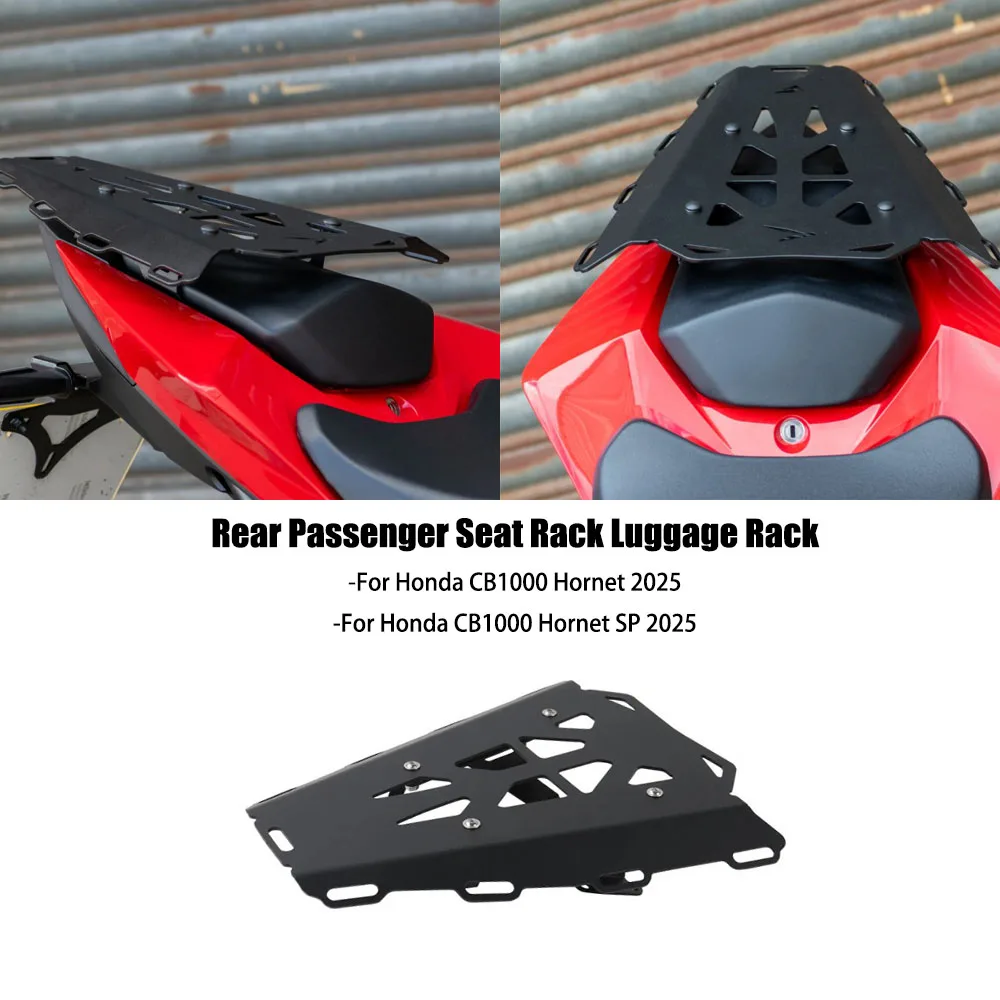 Motorcycle Rear Passenger Seat Rack Luggage Rack For Honda CB1000 Hornet SP 2025 Backrest Grab Bar Cargo Carrier Shelf Bracket