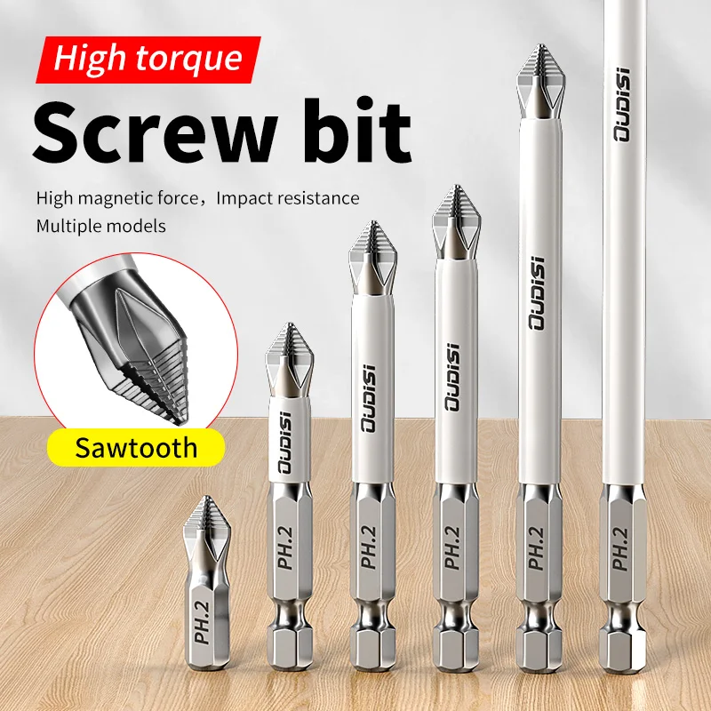 Bits Non-Slip Batch Head Cross Bit Cross Screwdriver Hardness Drill Bit Screw Driver Hand Tools