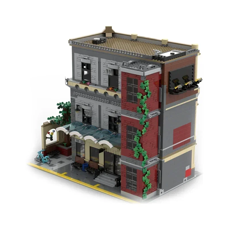 Moc Building Bricks Old Town Model Bus Station And Law Office Technology Modular Blocks Gifts Christmas Toys DIY Sets Assembly