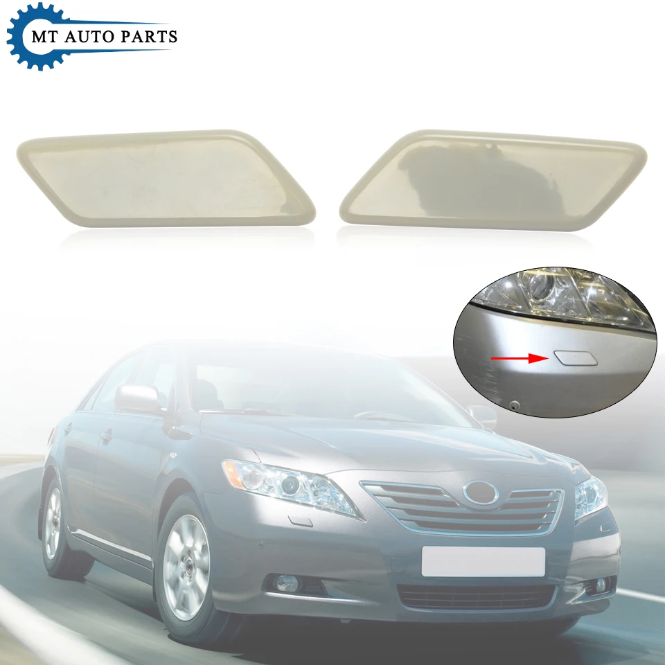 

MTAP Front Bumper Headlight Headlamp Washer Cover For TOYOTA CAMRY Euro 2006 2007 2008 Head Light Car Lamp Nozzle Cap Unpainted