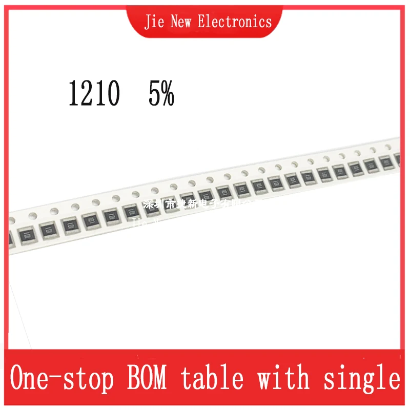 1210 SMD 5% 저항기, 100 개, 0R-10M, 0.1R, 0.5R, 1R, 10R, 47R, 100R, 470R, 620R, 1K, 5.1K, 10K, 22K, 47K, 100K, 390K, 470K, 1M, 2.2M, 4.7M, 8.2M, 0.5W