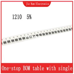 100PCS 1210 SMD 5% resistor 0R-10M 0.1R 0.5R 1R 10R 47R 100R 470R 620R 1K 5.1K 10K 22K 47K 100K 390K 470K 1M 2.2M 4.7M 8.2M 0.5W