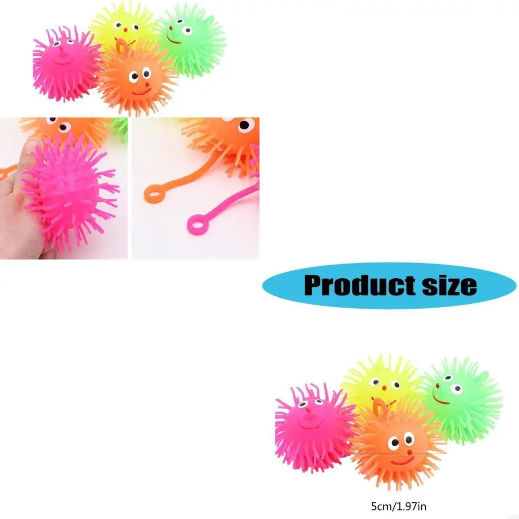 Pack 24 LED -ballen gloeiende ballen Leuk kleurrijke stuiterende ballen voor stress verminderen kinderen feest voorstander