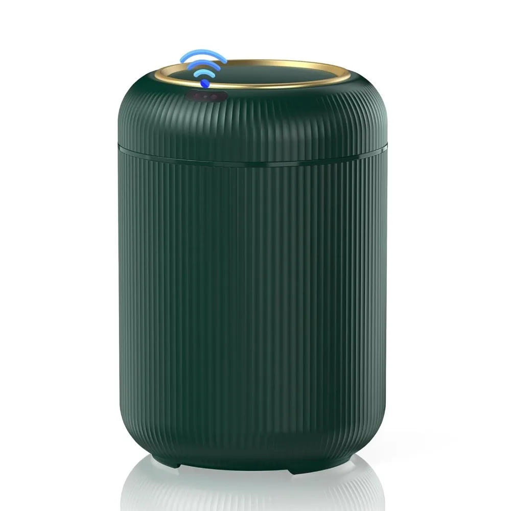 

Motion Sensor Bathroom Trash Can with Lid 3 Gallon Touchless Small Green Garbage Bin for Toilet Office Bedroom