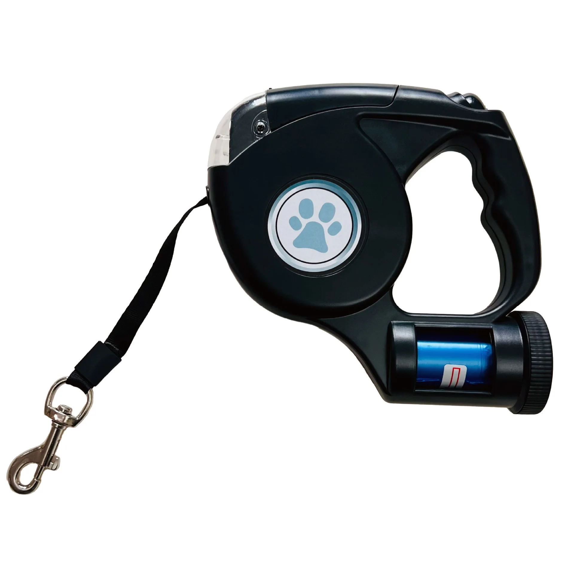 3-In-1 automatic retractable pet leash Flat belt with light strip Garbage bag Automatic retractable dog leash Dog leash