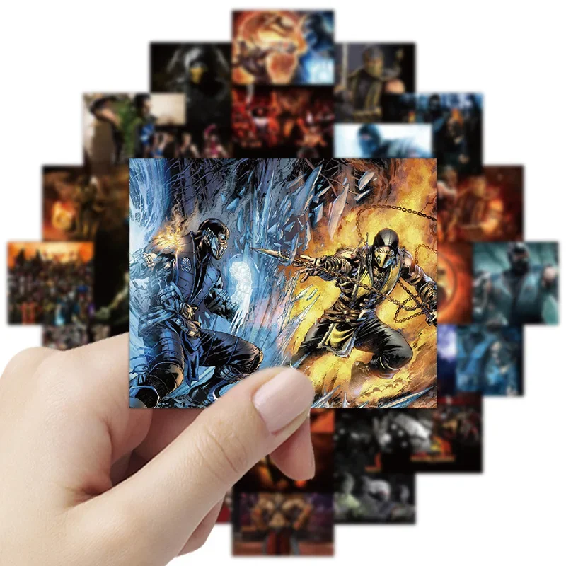 10/30/50PCS Movie Fighting Mortal Kombat Graffiti Stationery Stickers Computer Mobile Skateboard Suitcase Fan Party Gift Decal