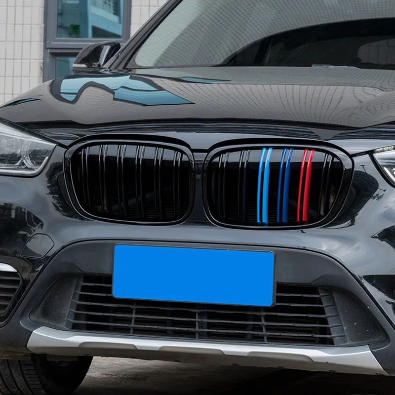 New 2pcs Racing Grill Front Bumper Grilles Replacement Part Car Accessories For BMW X1 2010-2019