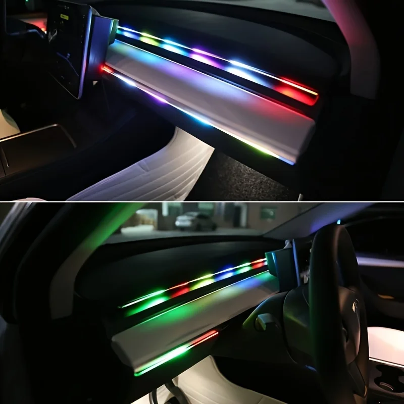 Araba Ortam Işıkları LED İç RGB Müzik Atmosfer Lambası USB APP Araba Aydınlatma Otomatik BMW E90 Audi LED bar araba aksesuarları