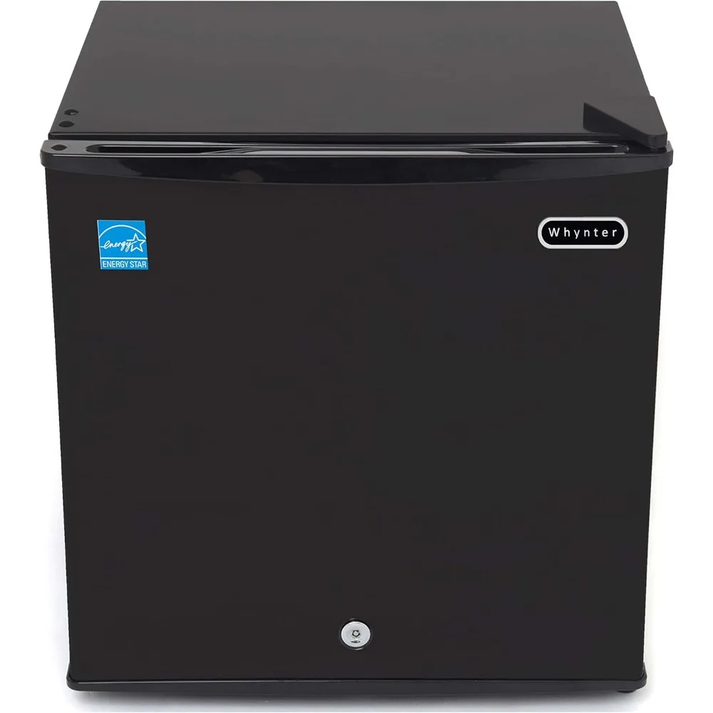 CUF-110B Mini Freezer, 1.1 Cubic Foot Energy Star Rated Small Upright Freezer With Lock, Black