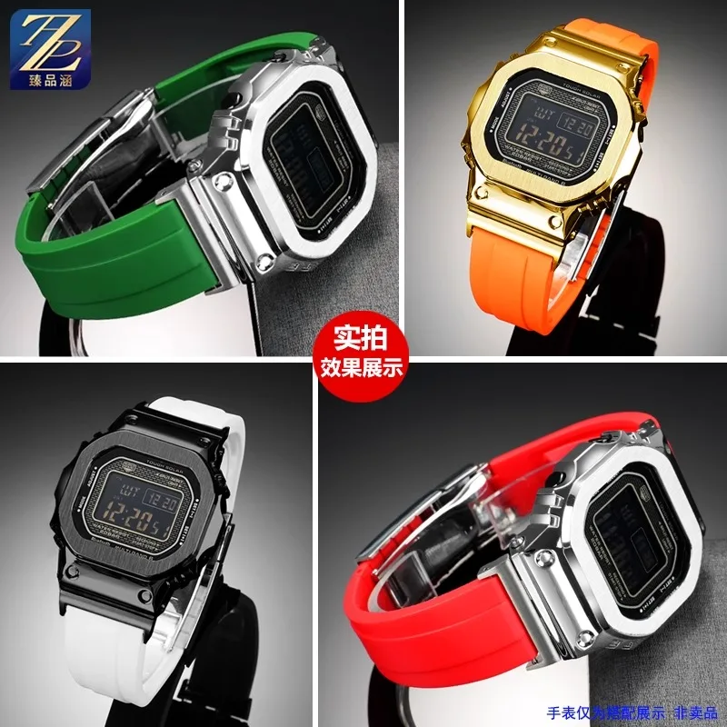 

Модифицированные аксессуары для часов GMW-B5000 для Casio G-shock 3459 GMW-B5000, резиновый силиконовый ремешок для часов, сменный ремешок, браслет