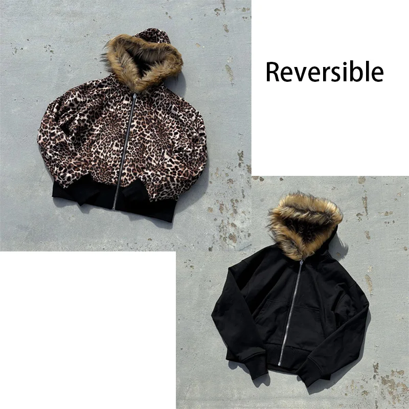 

Модная простая черная двусторонняя толстовка на молнии большого размера, женская Y2K, новинка Harajuku, готическая повседневная уличная одежда для пар с Джокером 2026