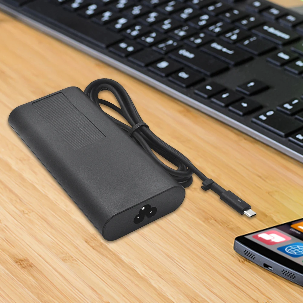 130W USB C Tipo C Adaptador de alimentação para laptop de viagem 20V 6,5A para Dell XPS 17 9700 9710 9720 9730 para Dell Precision 5550 5750 3560