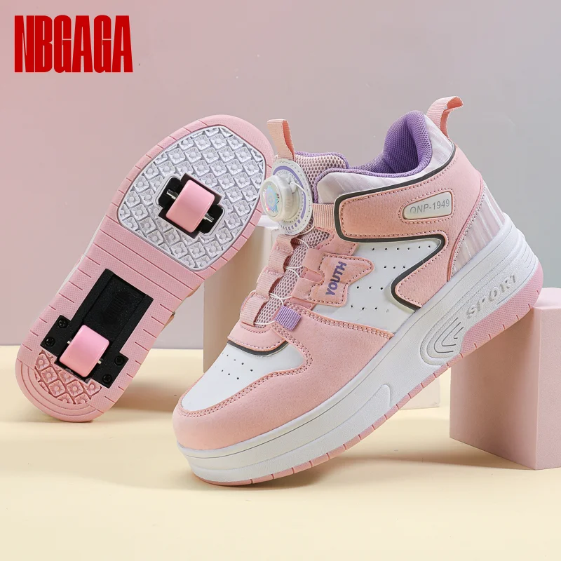 

Professional Girls Adjustable Roller Skates Anti-Slip Breathable Two-Wheel Sneakers for Outdoor And Indoor Sports