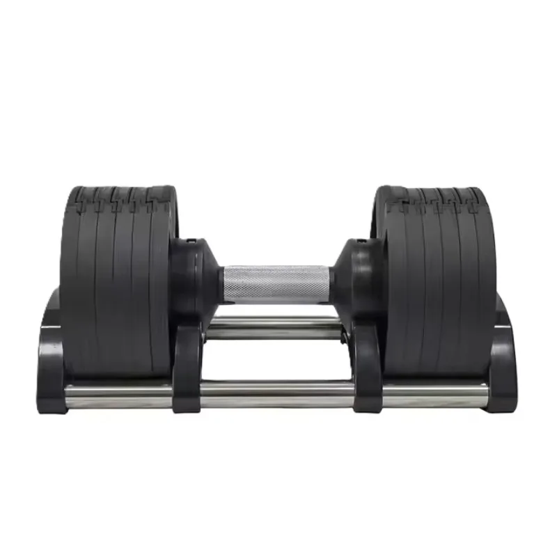 YTYIN 2025 New Cast Iron Adjustable Weight Dumbbell Set 16kg 20kg With Dumbbell Stand Full Black