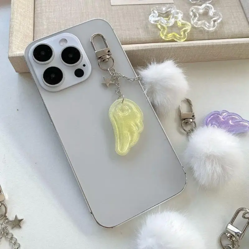 91AF Whimsical Star Keyring Angel Charm Accessory Anime Theme Keychain Charm