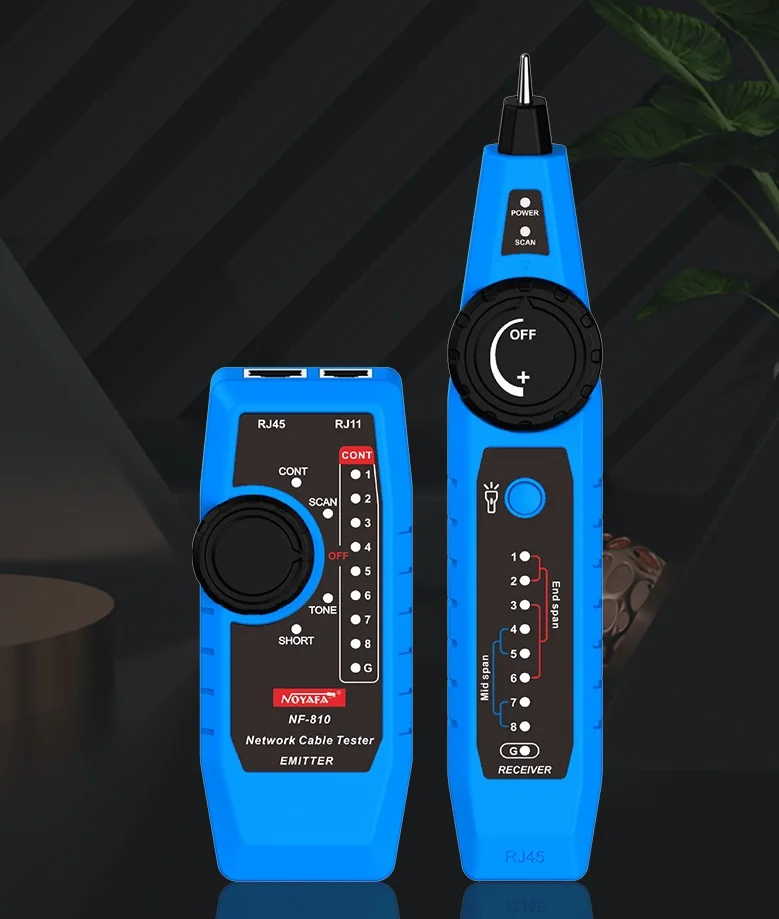 NOYAFA NF-810 Network Cable Tester RJ11 RJ45 Cat5 Cat6 Wire Tracer LAN Line Finder Diagnostic Tool for Telephone And LAN Cables