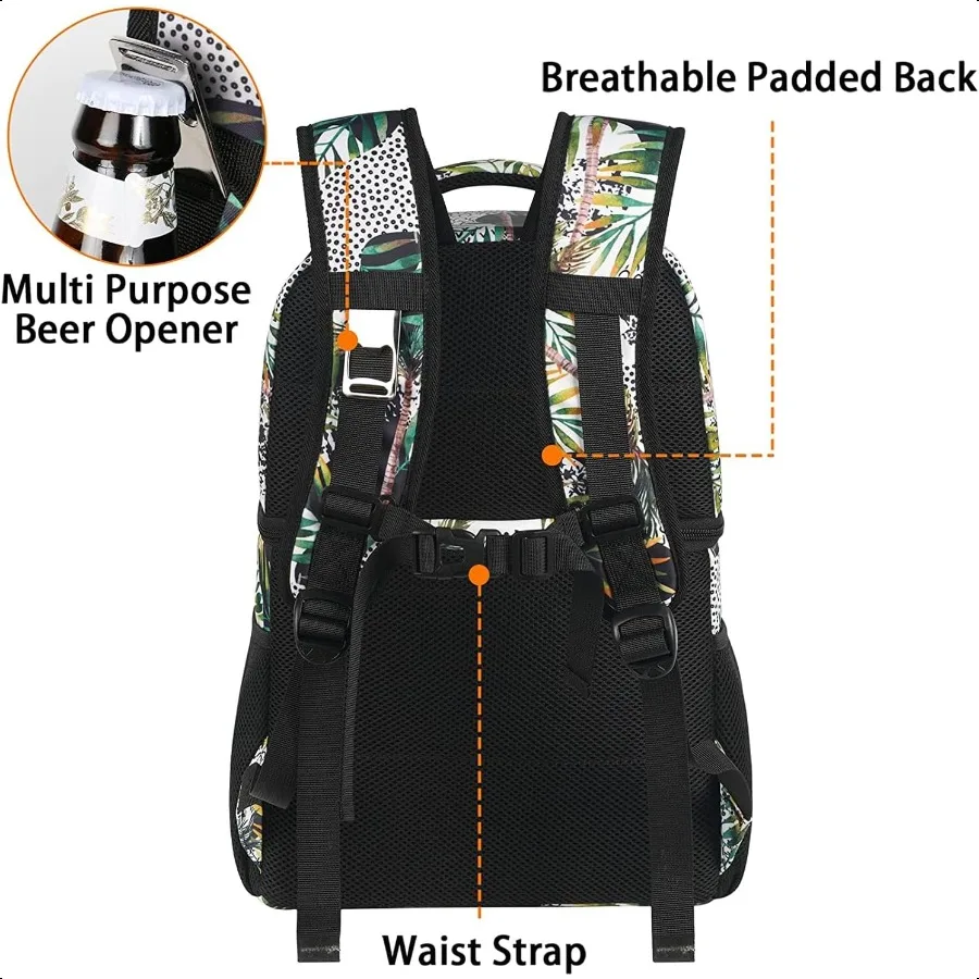 Cooler Backpack 26 Cans Insulated Lunch Backpack for Men Women Leakproof Double Layer Lunch Cooler Bag Lightweight Soft Lunch B