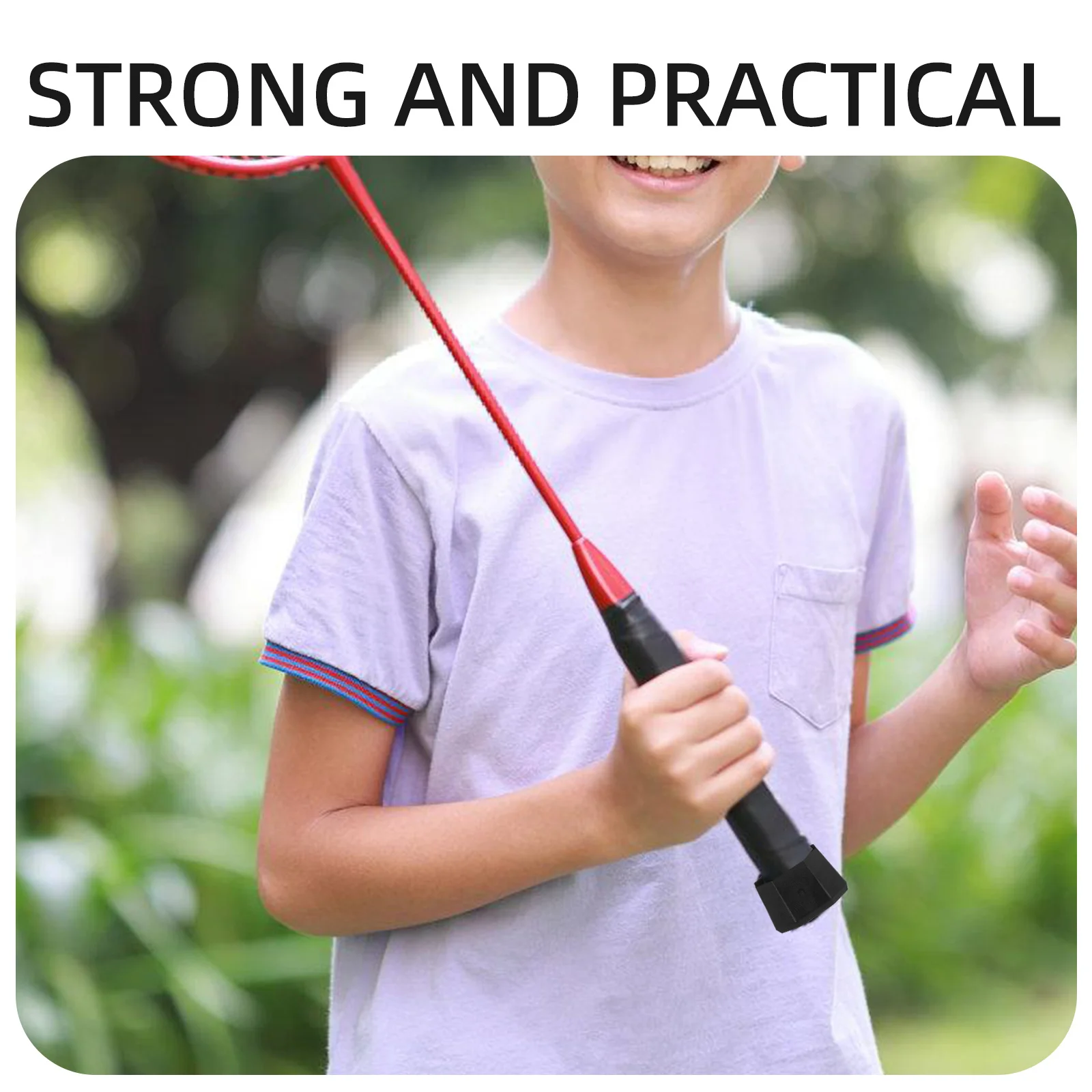 

Tennis Racket End Protector Plastic Bottom Hat Nonslip Grip Compatible Multiple Brands Wear-Resistant Tennis Accessory