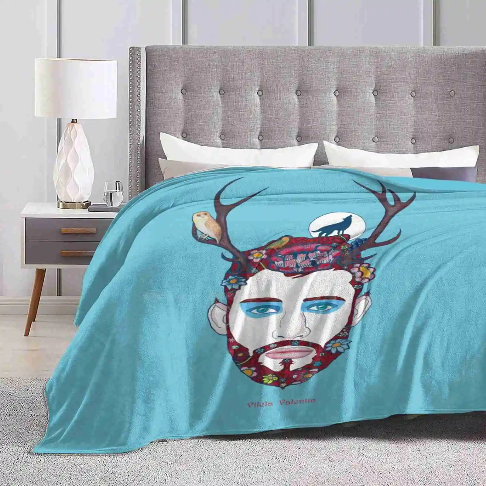 Cernunnos-Wild God Of The Forest Air Conditioning Soft Blanket Cernunnos Wicca God Beard Gay Art Queer