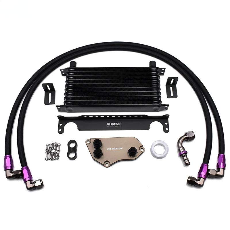 

10 Rows Aluminums N20 N26 N51 N52 N53 Engine Oil Cooler Kit For Car Oil Cooler Radiator Kit