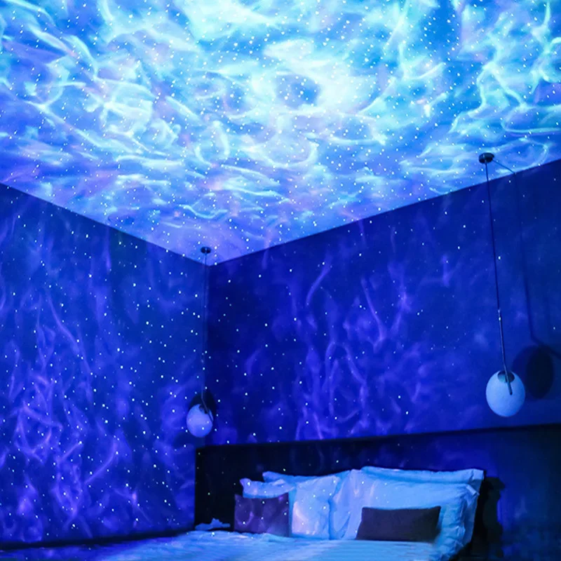 DurableStar Light Bluetooth USB Music Laser Gypsy Star Colorful Spaceship Projection Water Pattern Ambient Light