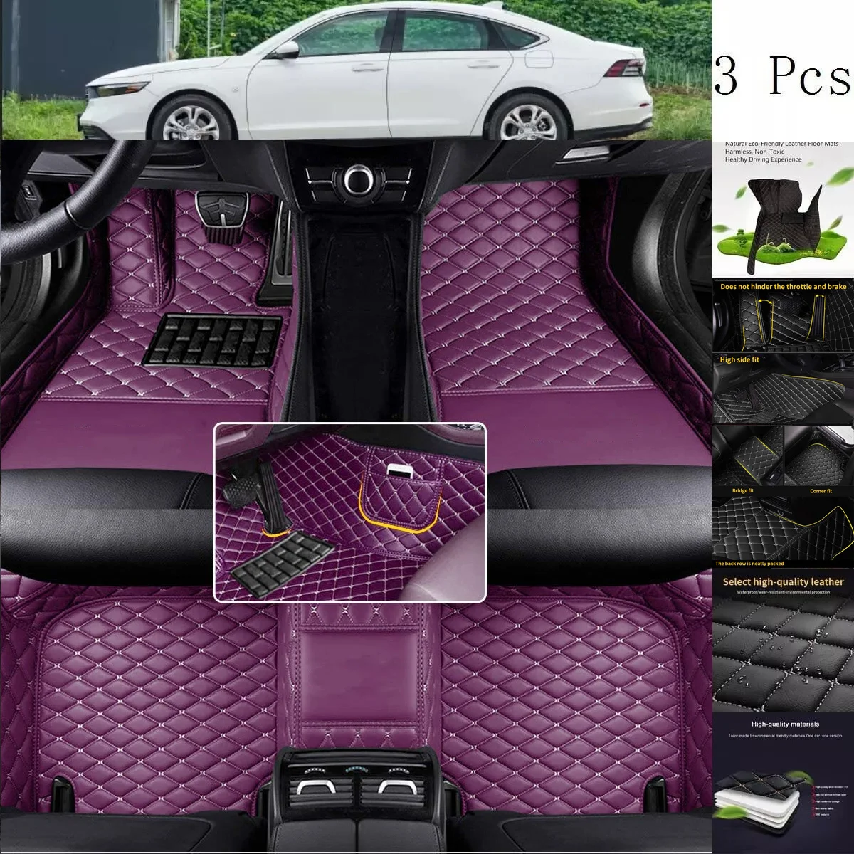 

Custom Car Floor Mats For Lincoln MKC Auto Foot Coche Accessories Waterproof Leather Floor Liners