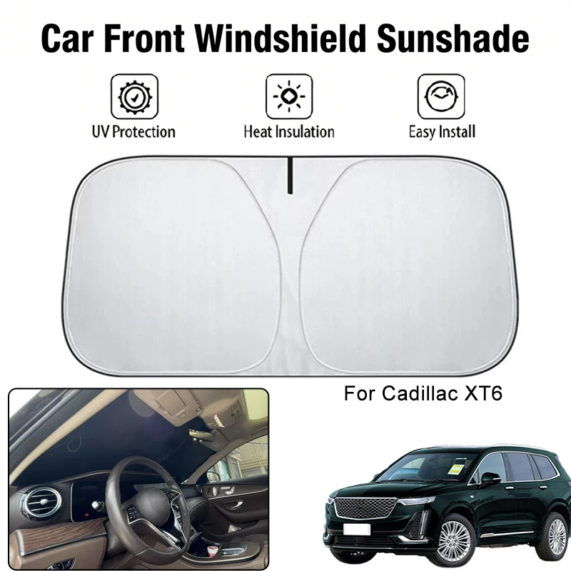 

Car Front Windshield Sunshade Cover For Cadillac XT6 UV Block Heat Insulation Auto Interior Sun Protection Accessories