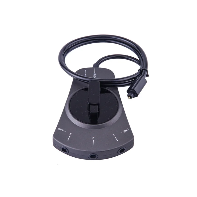 ABSQ-3-Way Digital Toslink Switch Toslink Switch Untuk Pemutar DVD CD Untuk Peralihan Audio Serat Optik