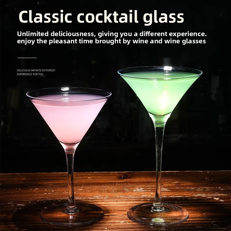 4PC Crystal Glass Wine Glasses, Creative Martini Goblets, Bar-specific, Personalized Cocktail Glasses, Shaker, Drinking Utensils