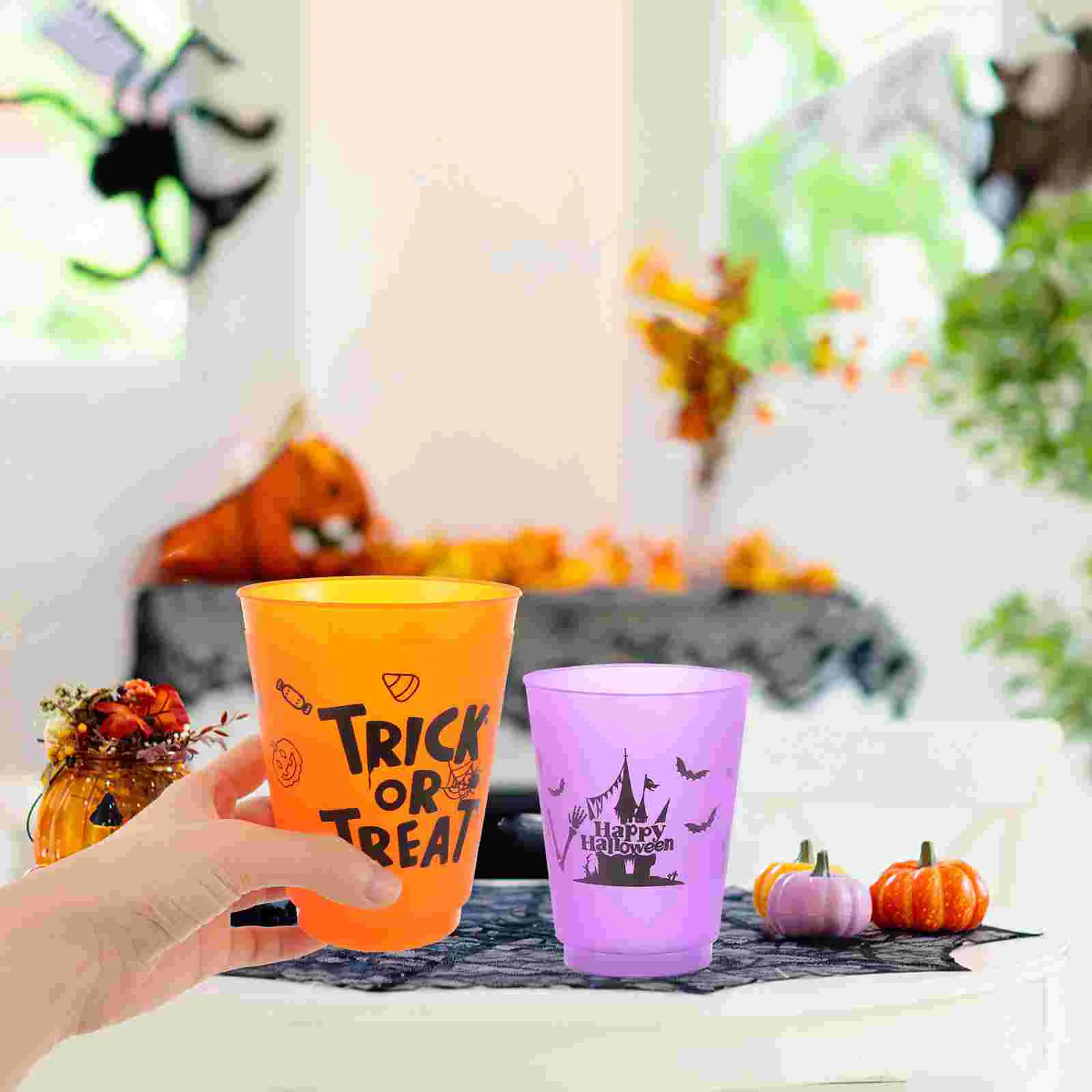 20 Pcs Halloween Drinking Cup Plastic Cups Mugs Water Bottle Juice Storage Travel Multi-function European and American