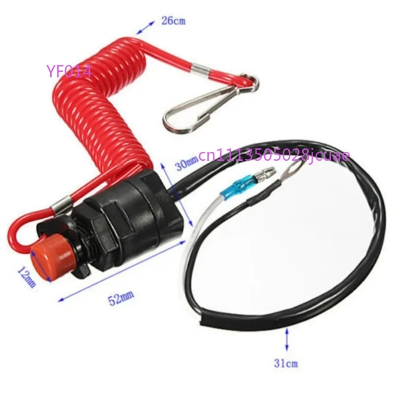 Emergency Kill Stop Switch Safety Lanyard Tether Outboard Boat Motor Cut Off Switches
