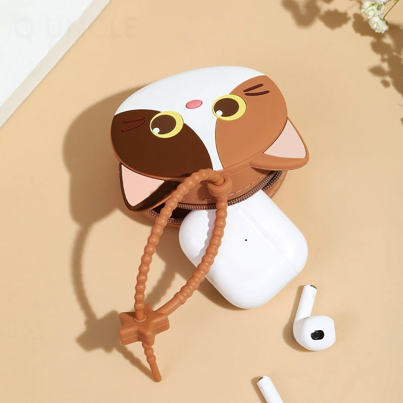 Kleine Dieren Portemonnees Cartoon Schattige Kat Rits Siliconen Mini Handtas Hangers Meisjes Kids Opbergtas Sleutel Oortelefoon Opslag