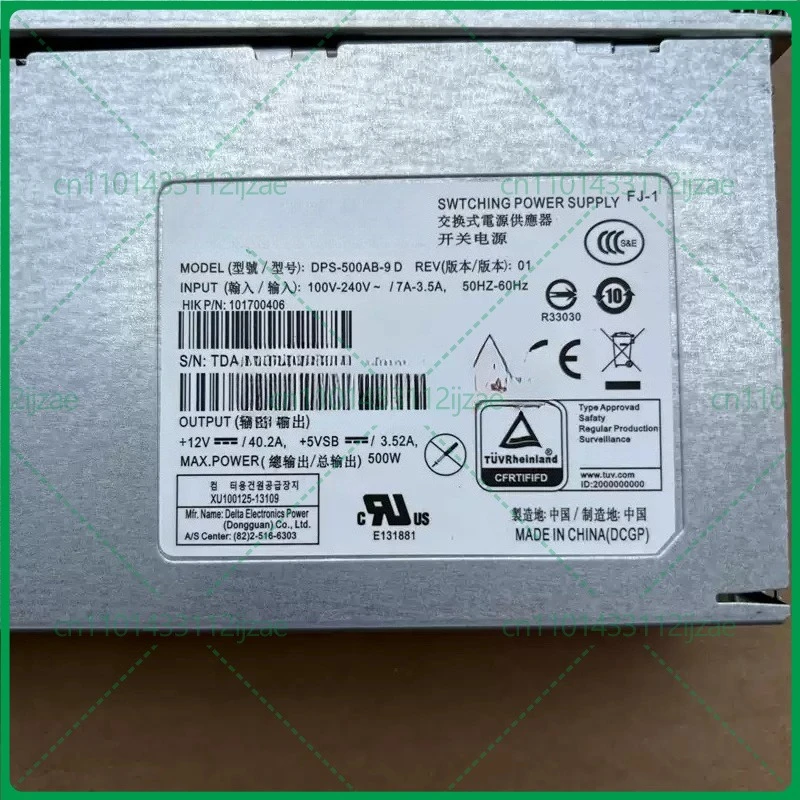 Used 500W Hot Swap Server Power Supply Redundant PSU DPS-500AB-9 D DPS-500AB-9 A for Delta